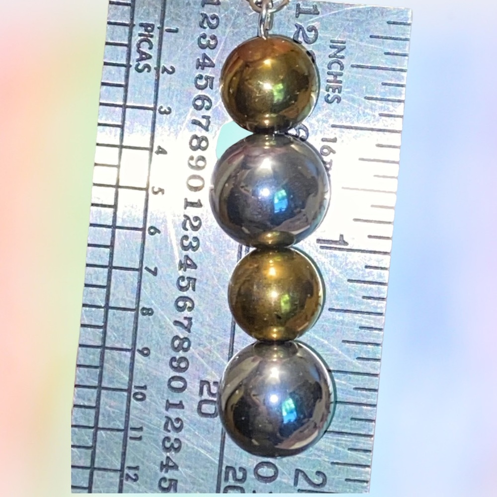Hand Crafted Earrings Gold & Silver Mirror Ball Dangle Glass Party Pierced - Picture 5 of 9